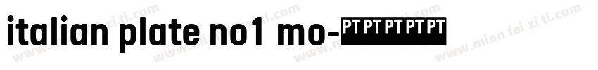 italian plate no1 mo字体转换
